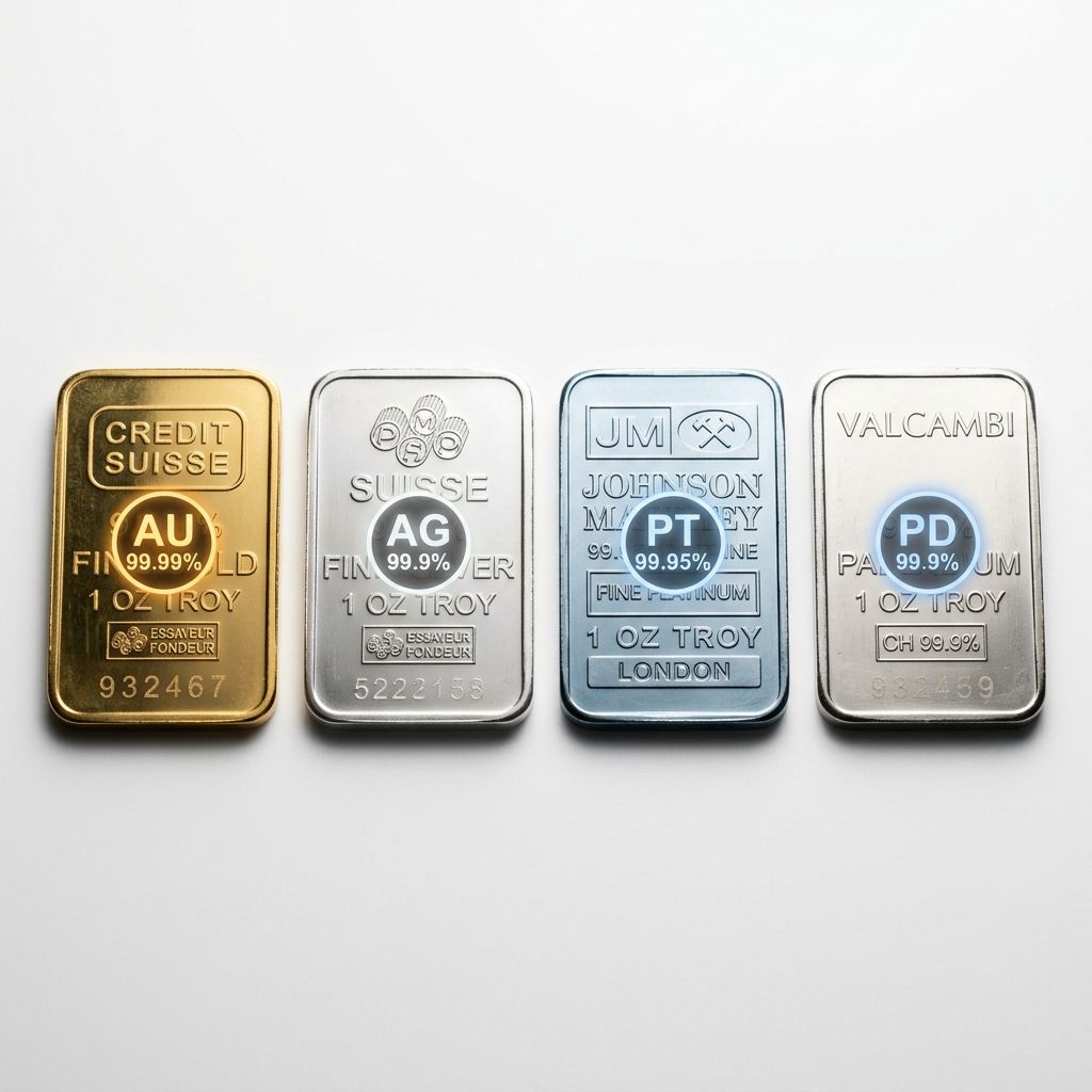 Four Precious Metal Bars